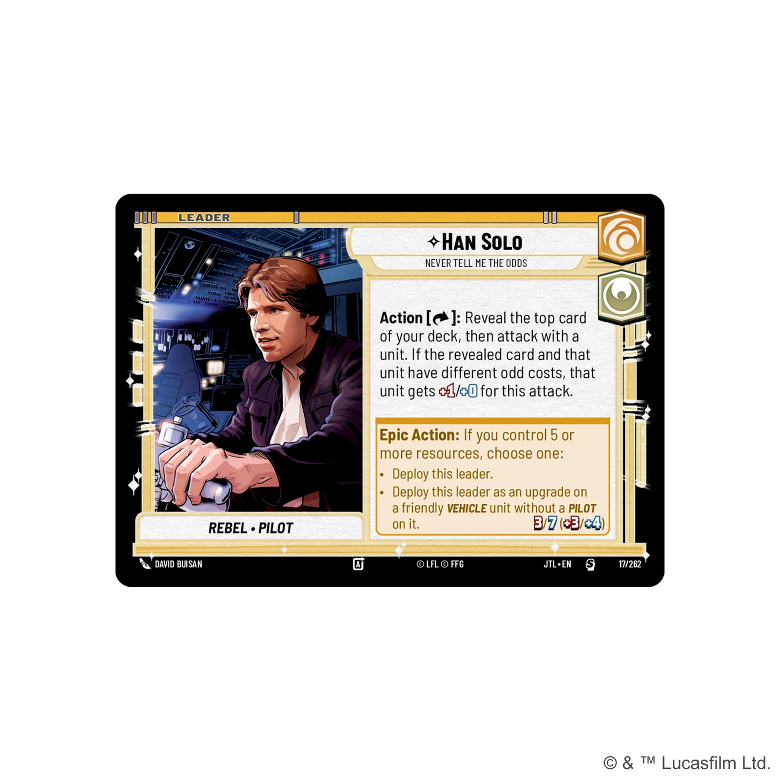 Star Wars: Unlimited - Jump to Lightspeed Spotlight Deck (Han Solo)