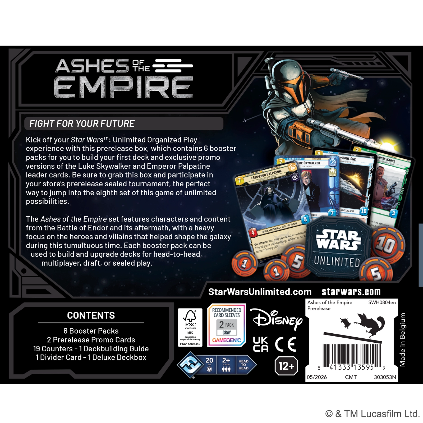 Star Wars: Unlimited - Ashes of the Empire Prerelease Box