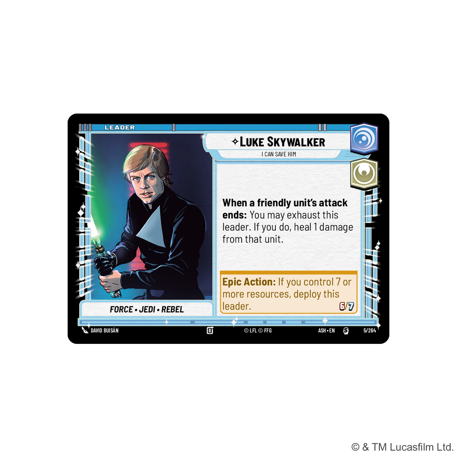Star Wars: Unlimited - Ashes of the Empire Spotlight Deck (Luke Skywalker)