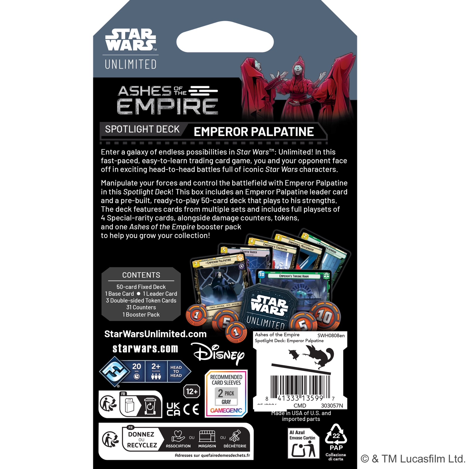 Star Wars: Unlimited - Legends of the Force Spotlight Deck (Emperor Palpatine)