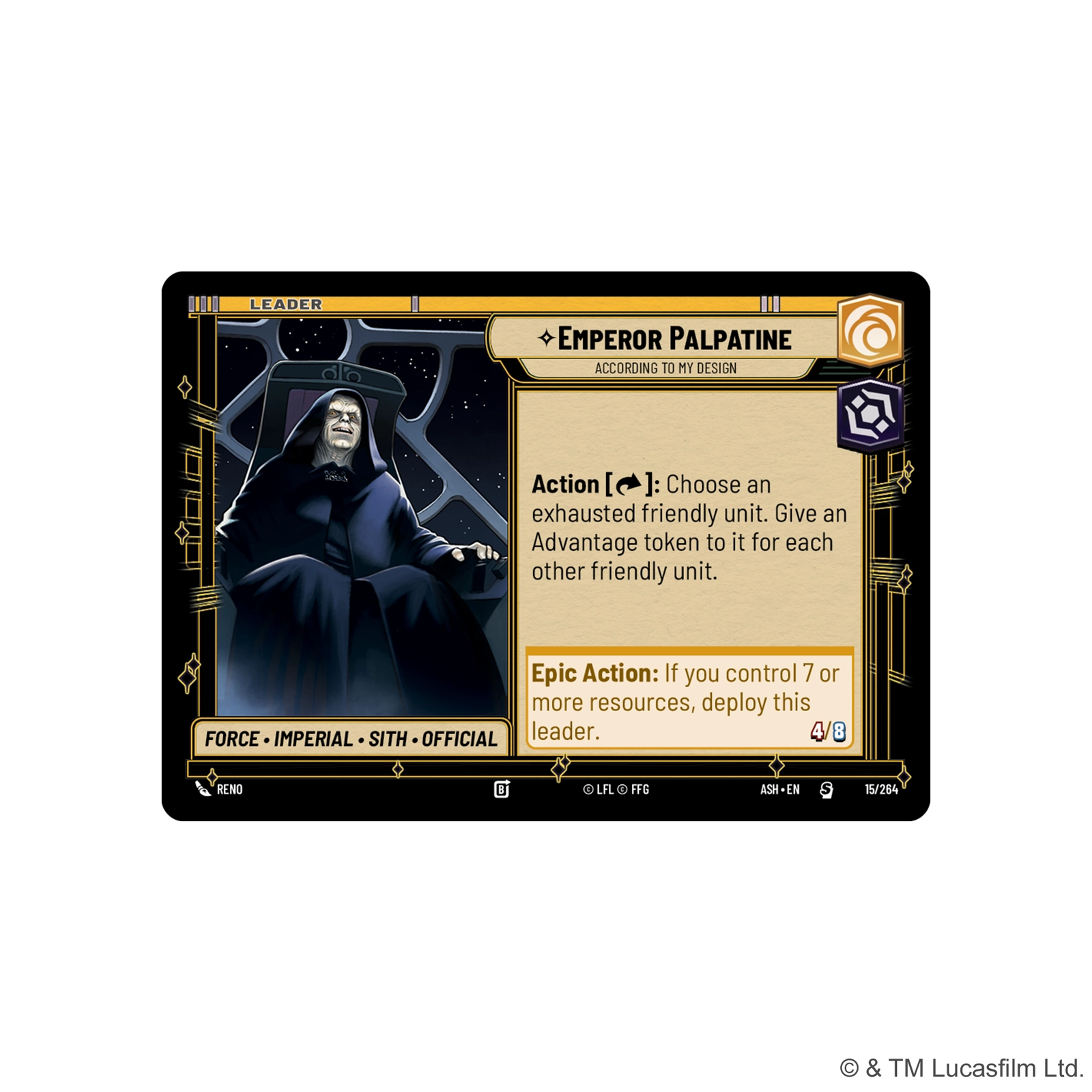 Star Wars: Unlimited - Legends of the Force Spotlight Deck (Emperor Palpatine)