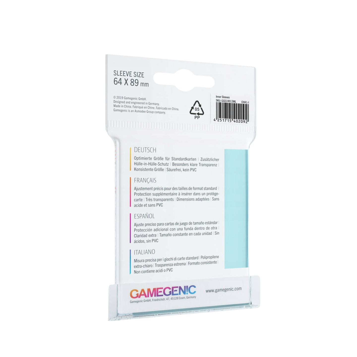 Gamegenic – Inner Sleeves – Clear