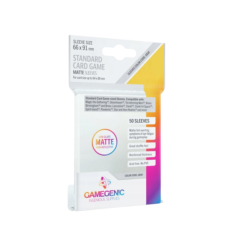 Gamegenic – Matte Standard Card Game Sleeves – Clear