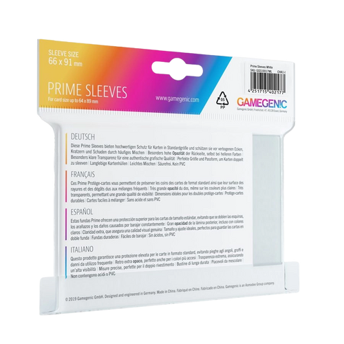 Gamegenic - Prime Sleeves White kártyavédő