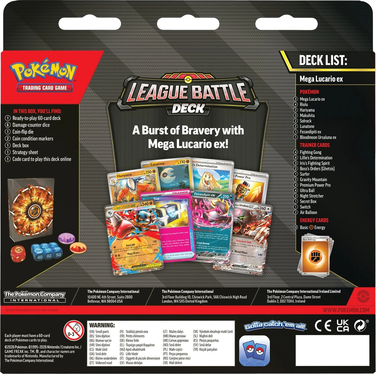 Mega Lucario ex League Battle Deck