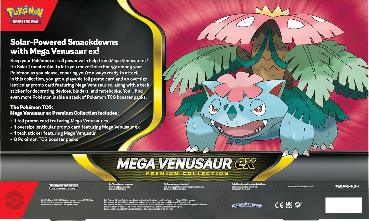 Mega Evolution: Mega Venusaur ex Premium Collection Back