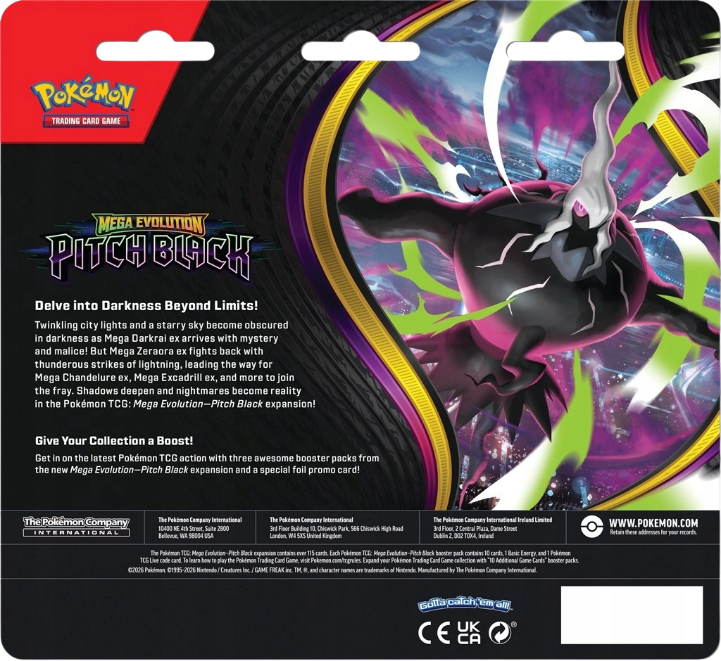 Pokémon TCG - Pitch Black: 3 Pack Blister