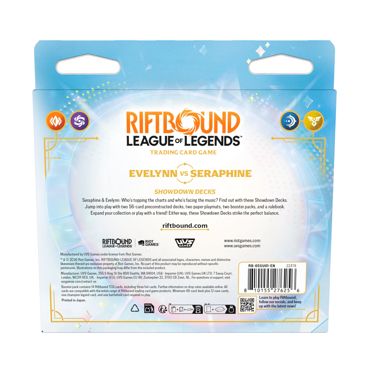 Riftbound: League of Legends TCG – Radiance Showdown Deck: Evelynn VS Seraphine