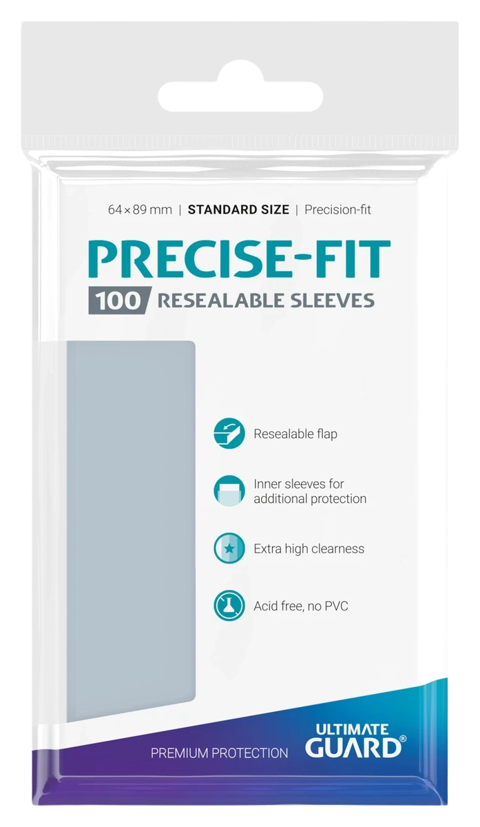 Ultimate Guard Precise-Fit Sleeves Standard Size (100 db) - Visszazárható