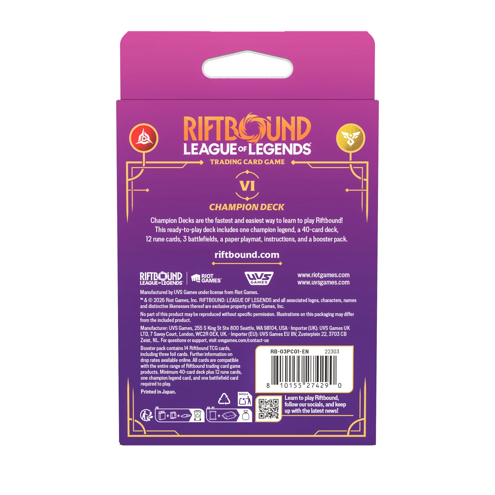 Riftbound: League of Legends TCG – Unleashed Champion Deck: VI